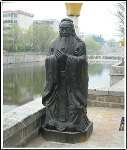 公園孔子銅像